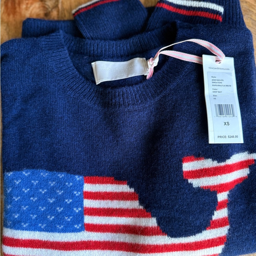Seaspun Whale Flag Cashmere Sweater - Picture 2 of 3